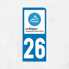 Sticker immat VOITURE Drome région Auvergne-Rhone Alpes