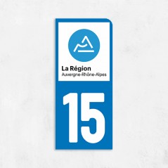 Sticker immat VOITURE Cantal Région Auvergne Rhone Alpes