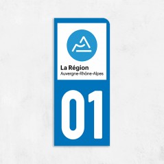 Sticker immat VOITURE Ain région Auvergne-Rhone Alpes