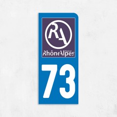 Sticker immat VOITURE Savoie Rhône Alpes 73