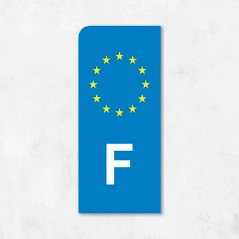 Sticker immatriculation VOITURE France-Europe
