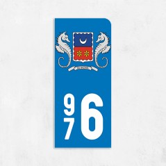 Sticker immatriculation 976 Mayotte