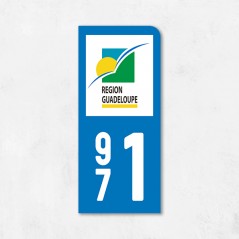 Sticker immatriculation MOTO 971 Guadeloupe