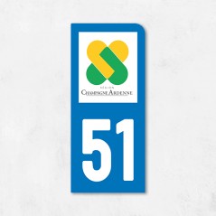 Sticker immatriculation MOTO Marne région Champagne Ardennes 51