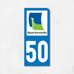 Sticker immatriculation MOTO Manche région Basse Normandie 50