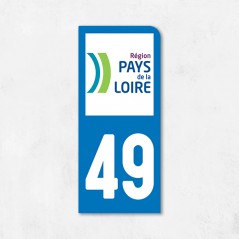 Sticker immatriculation MOTO Maine et Loire région Pays de la Loire 49