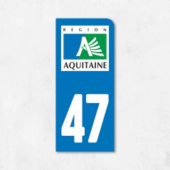 Sticker immatriculation MOTO Lot et Garonne Aquitaine 47