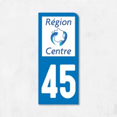 Sticker immatriculation MOTO Loiret région Centre 45