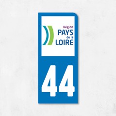 Sticker immatriculation MOTO Loire-Atlantique région Pays de la Loire 44