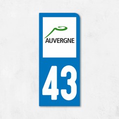 Sticker immatriculation MOTO Haute-Loire région Auvergne 43
