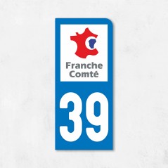 Sticker immatriculation MOTO Jura région Franche Comté 39