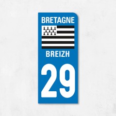 Sticker immatriculation MOTO Finistère région Bretagne 29