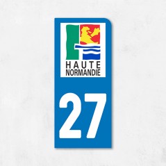 Sticker immatriculation MOTO Eure région Haute Normandie 27