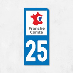 Sticker immatriculation MOTO Drôme région Franche Comté 25