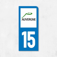 Sticker immatriculation MOTO Cantal région Auvergne 15