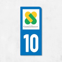 Sticker immatriculation MOTO Aube région champagne Ardenne 10