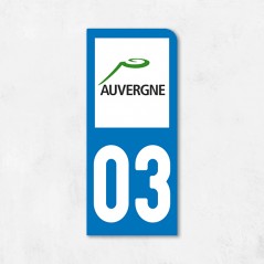 Sticker immatriculation MOTO Allier région auvergne 03