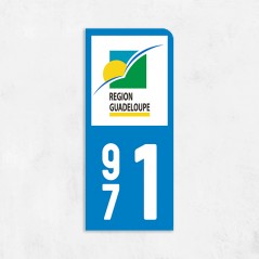 Sticker immatriculation VOITURE 971 guadeloupe