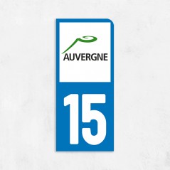Sticker immatriculation VOITURE Aurillac région Auvergne 15