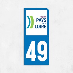 Sticker immatriculation Maine-Et-Loire région Pays de la Loire 49