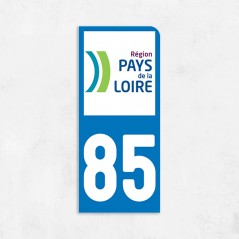 Sticker immatriculation VOITURE Vendée région Pays de la Loire 85