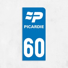 Sticker immatriculation VOITURE Oise région Picardie 60