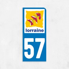 Sticker immatriculation VOITURE Moselle région Lorraine 57