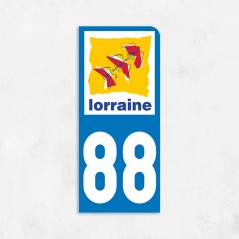 Sticker immatriculation Vosges région Lorraine 88