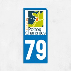 Sticker immatriculation VOITURE Deux-Sèvres région Poitou Charente 79