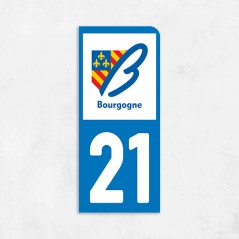 Sticker immatriculation Cote d'Or région Bourgogne 21