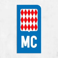 Sticker VOITURE immatriculation Monaco