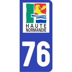 Sticker immatriculation VOITURE Seine Maritime région Haute Normandie 76