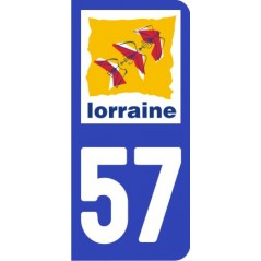 Sticker immatriculation VOITURE Moselle région Lorraine 57