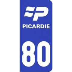 Sticker immatriculation VOITURE Somme région Picardie 80