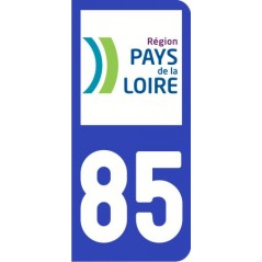 Sticker immatriculation VOITURE Vendée région Pays de la Loire 85
