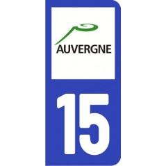 Sticker immatriculation VOITURE Aurillac région Auvergne 15
