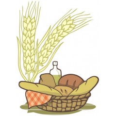 Panier de pains et epi de ble