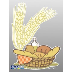 Panier de pains et epi de ble
