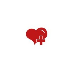 Coeur croix rouge