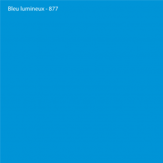 Vinyle brut Bleu lumineux Brillant / Quantité au mètre linéaire