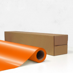 Vinyle brut Orange Brillant / Quantité au mètre linéaire