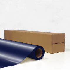 Vinyle brut Bleu cobalt Brillant / Quantité au mètre linéaire