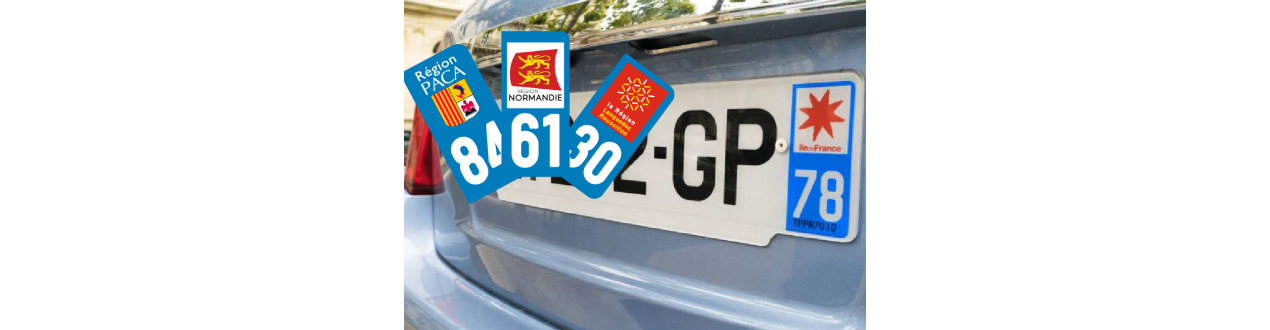 Stickers immatriculation Voiture